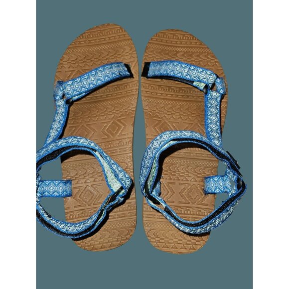 Muk Luk Sport Shoes - Muk Lux Sport Bar Sandals Adjustable Hoop & Loop Straps Women Size 10 Summer